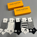 Louis Vuitton Small Initial Details Ankle Socks - 5-Pair Set