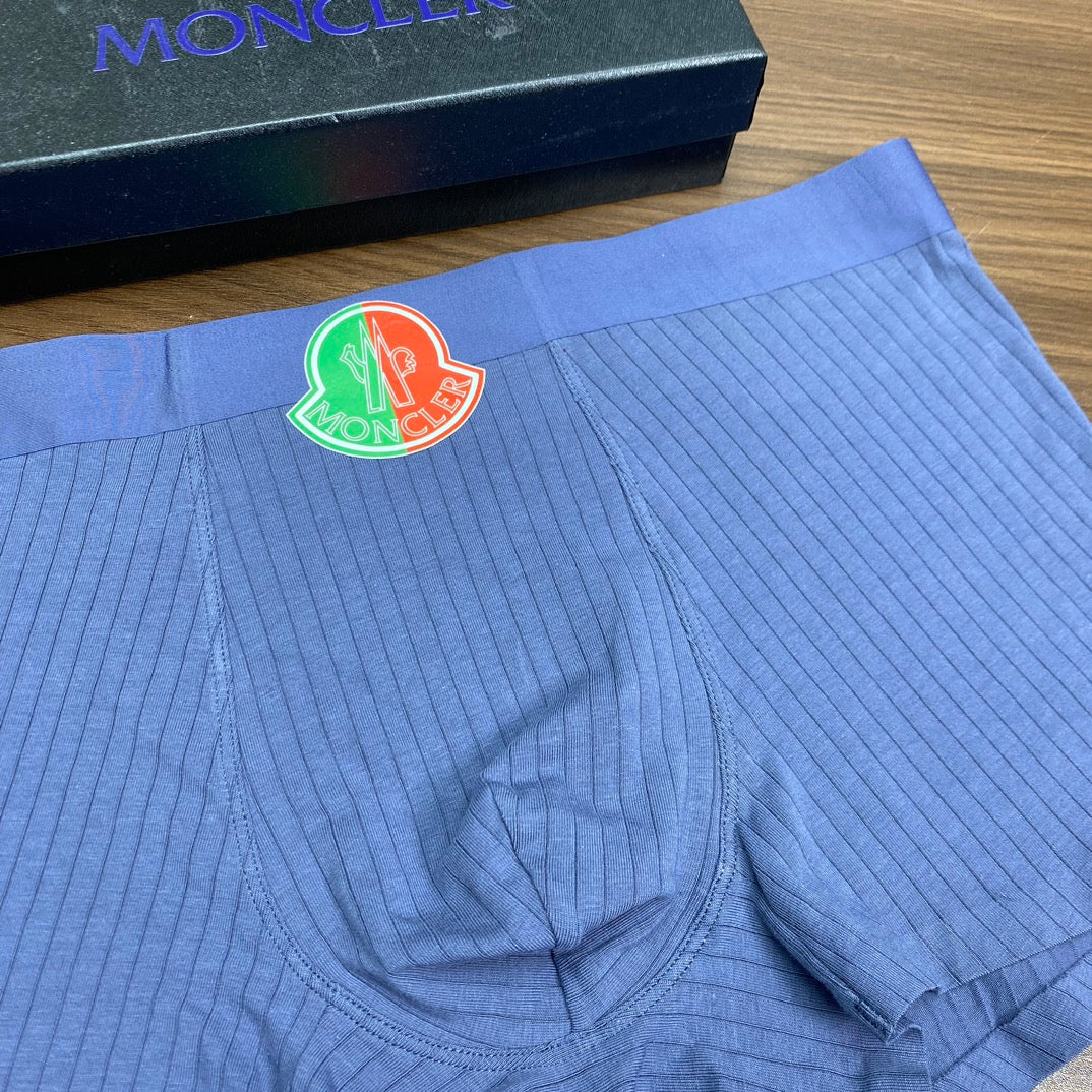 Moncler Visible Branded Waistband Or Emblem Details Men's Boxer Briefs - 3-Piece Box