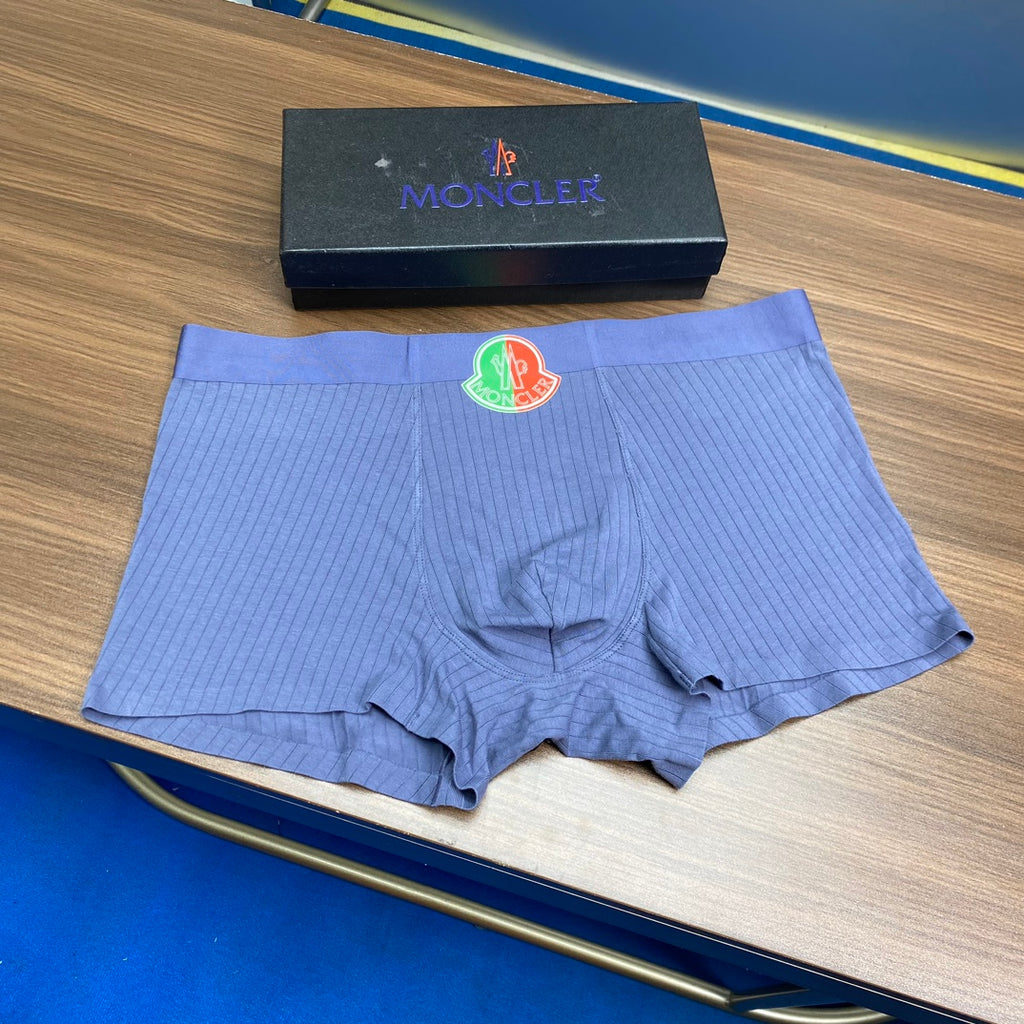 Moncler Visible Branded Waistband Or Emblem Details Men's Boxer Briefs - 3-Piece Box