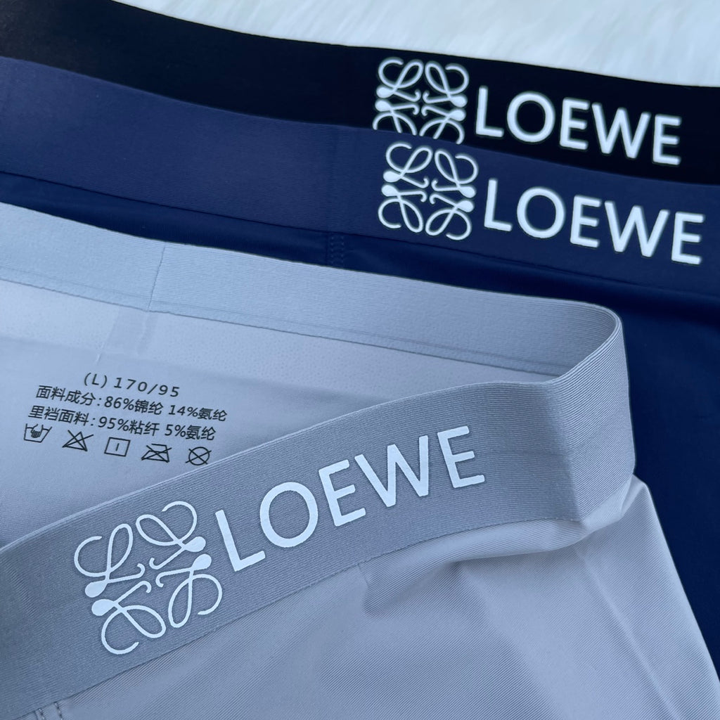 Loewe Clean Wordmark Waistbands Men's Boxer Briefs - 3-Piece Box