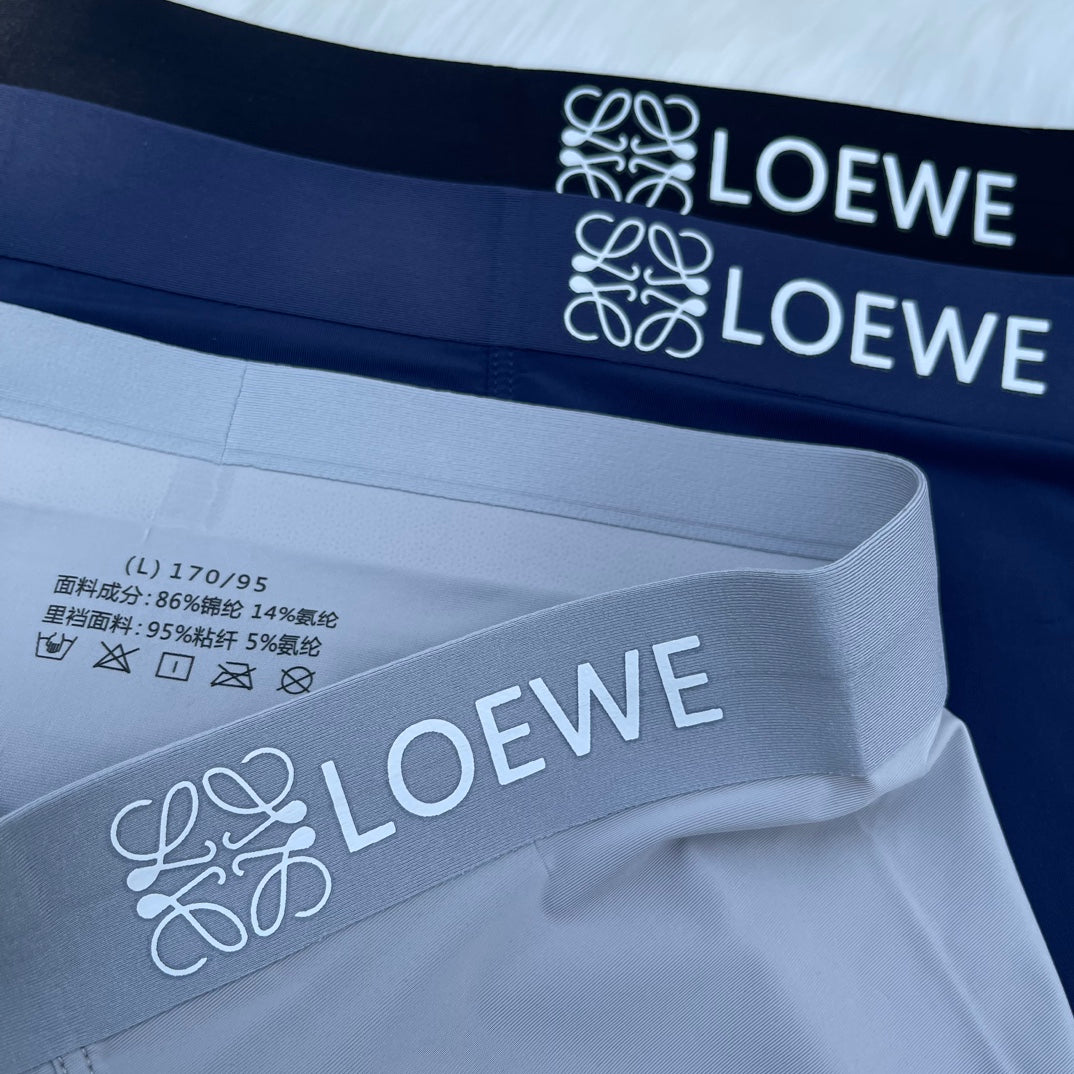 Loewe Clean Wordmark Waistbands Men's Boxer Briefs - 3-Piece Box