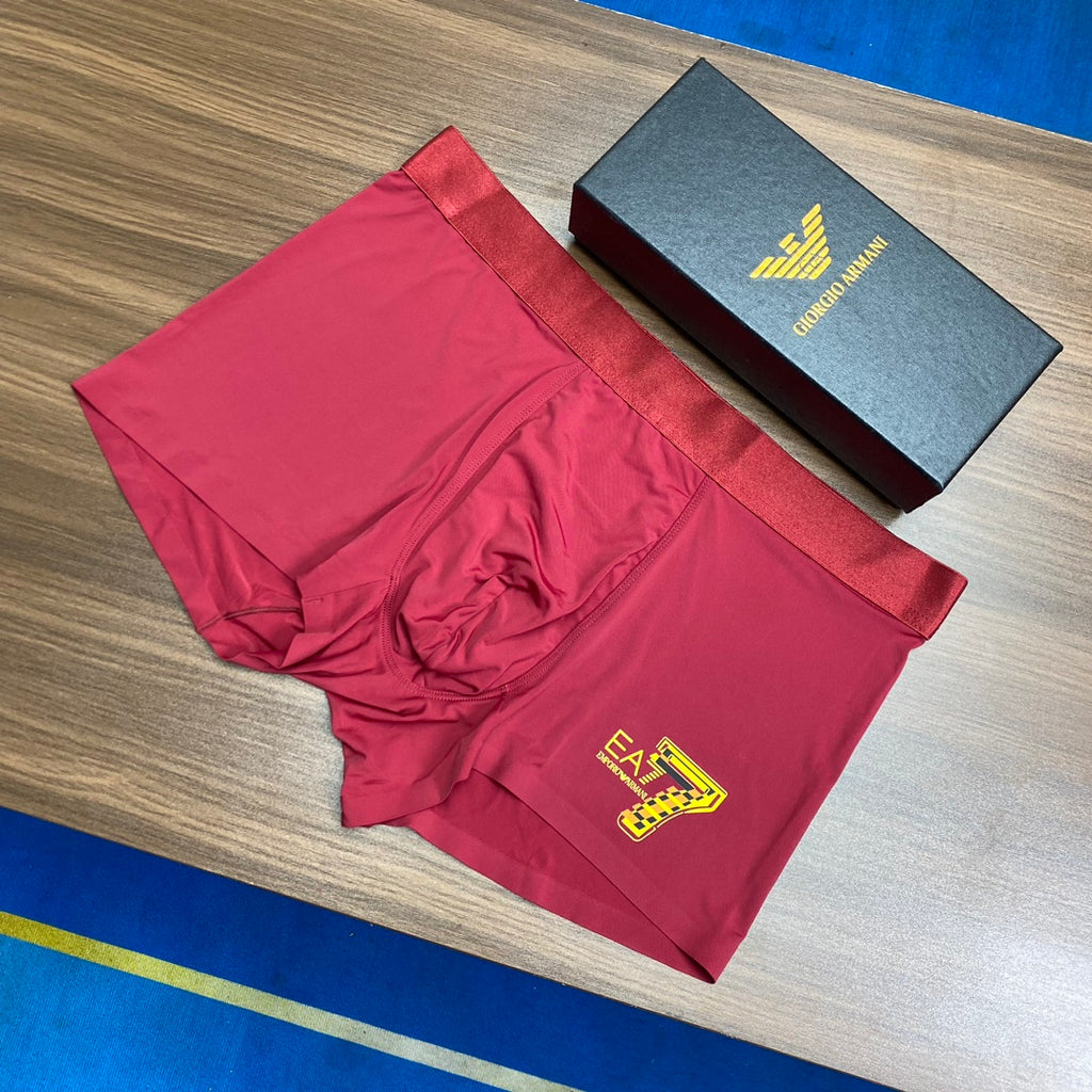 Armani Red, Navy & Blue Men's Boxer Briefs - 3-Piece Box