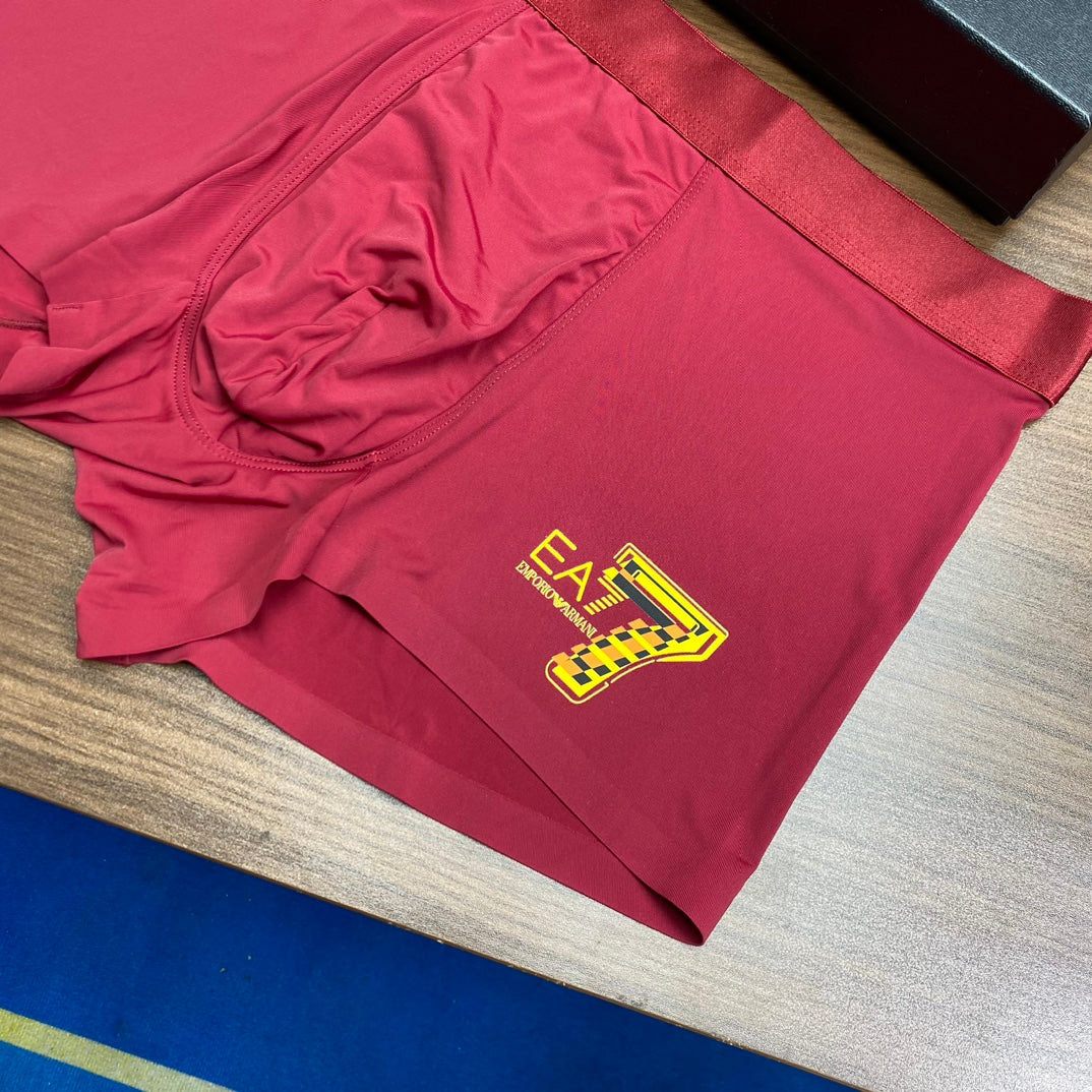 Armani Red, Navy & Blue Men's Boxer Briefs - 3-Piece Box
