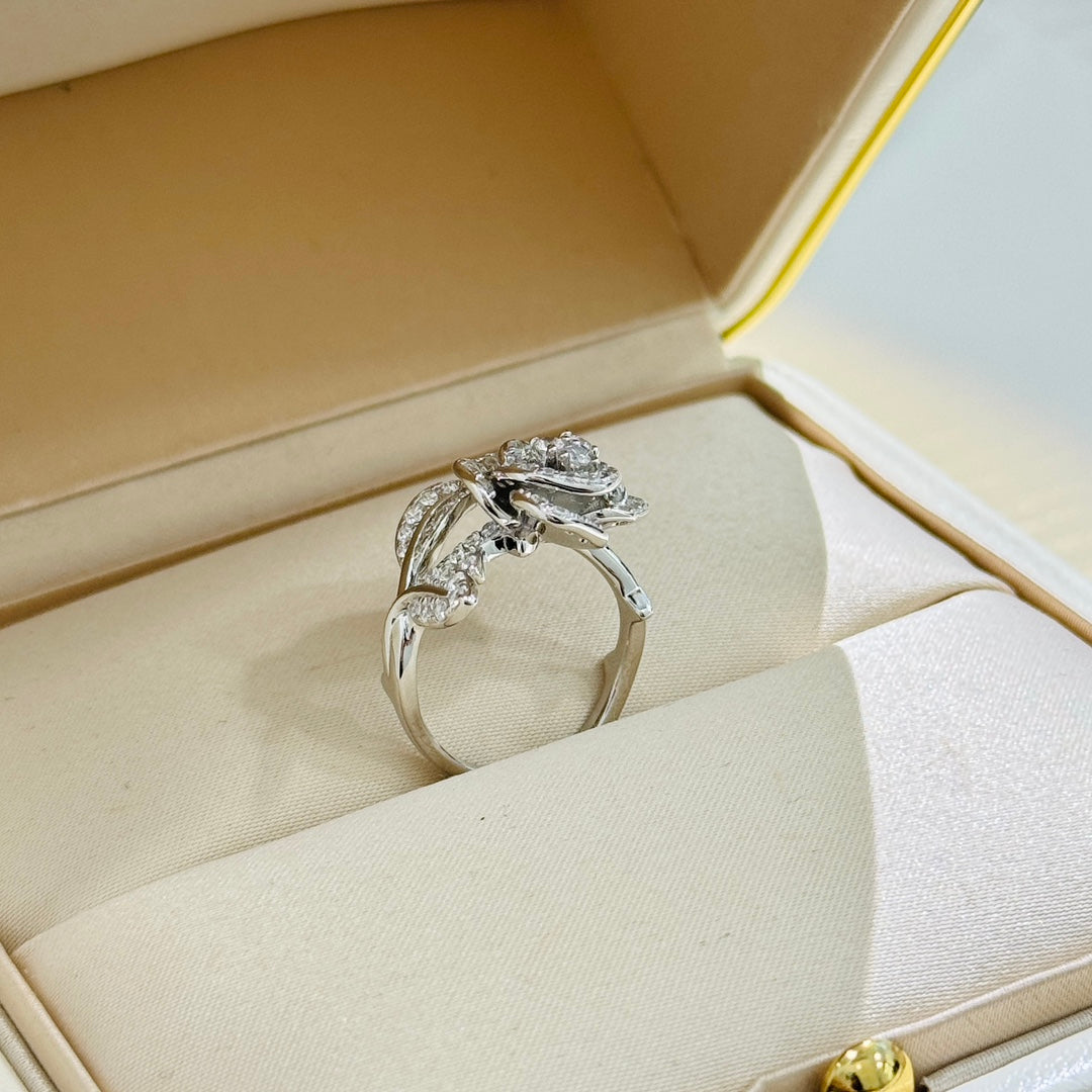 Signature Emblem Statement Ring in Gold-Tone – Design 002 detail view