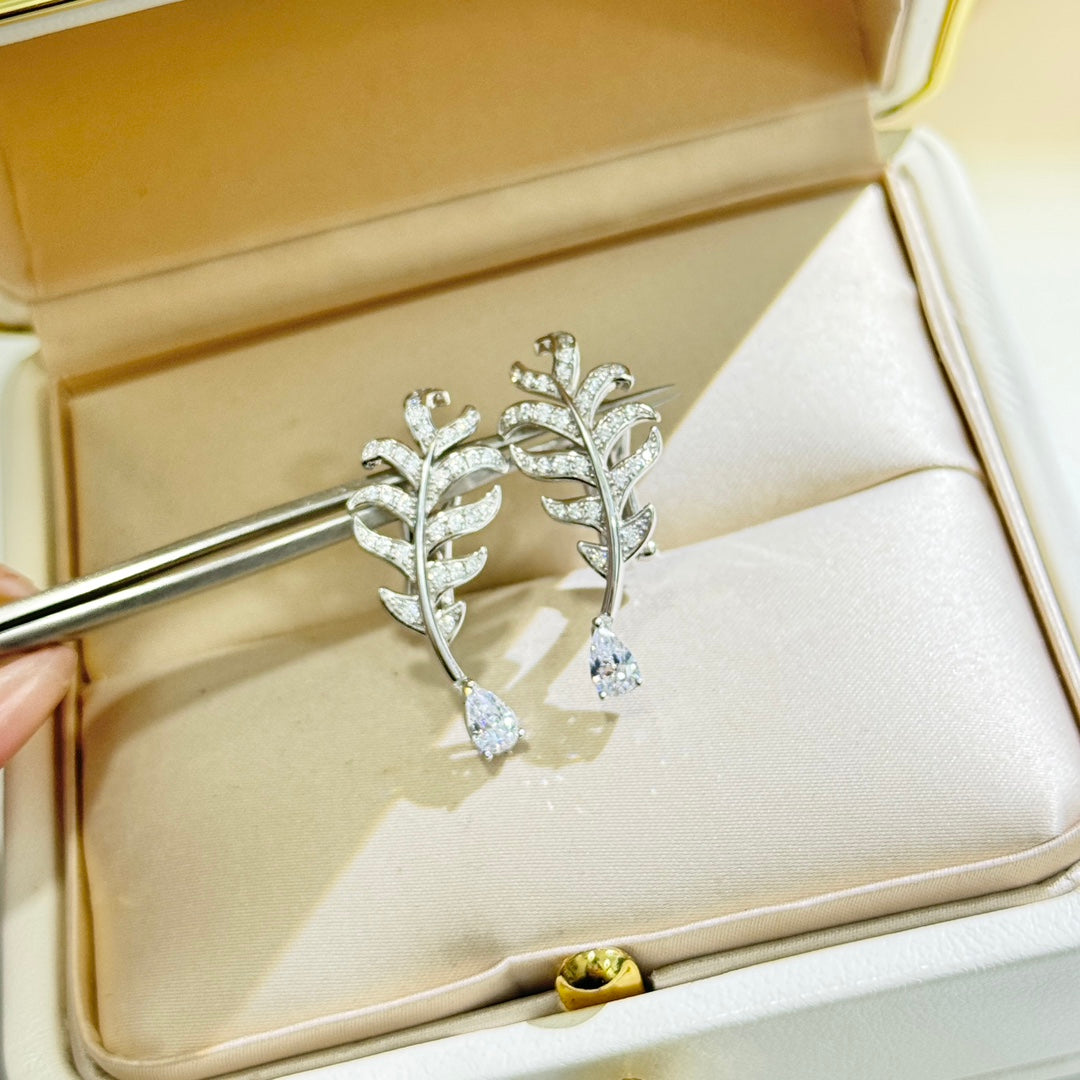 Signature Emblem Crystal-Accent Statement Earrings – Design 012 main product view