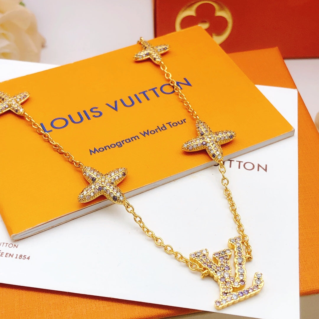 Geometric Emblem Pendant Necklace in Gold-Tone – Design 049 close-up detail