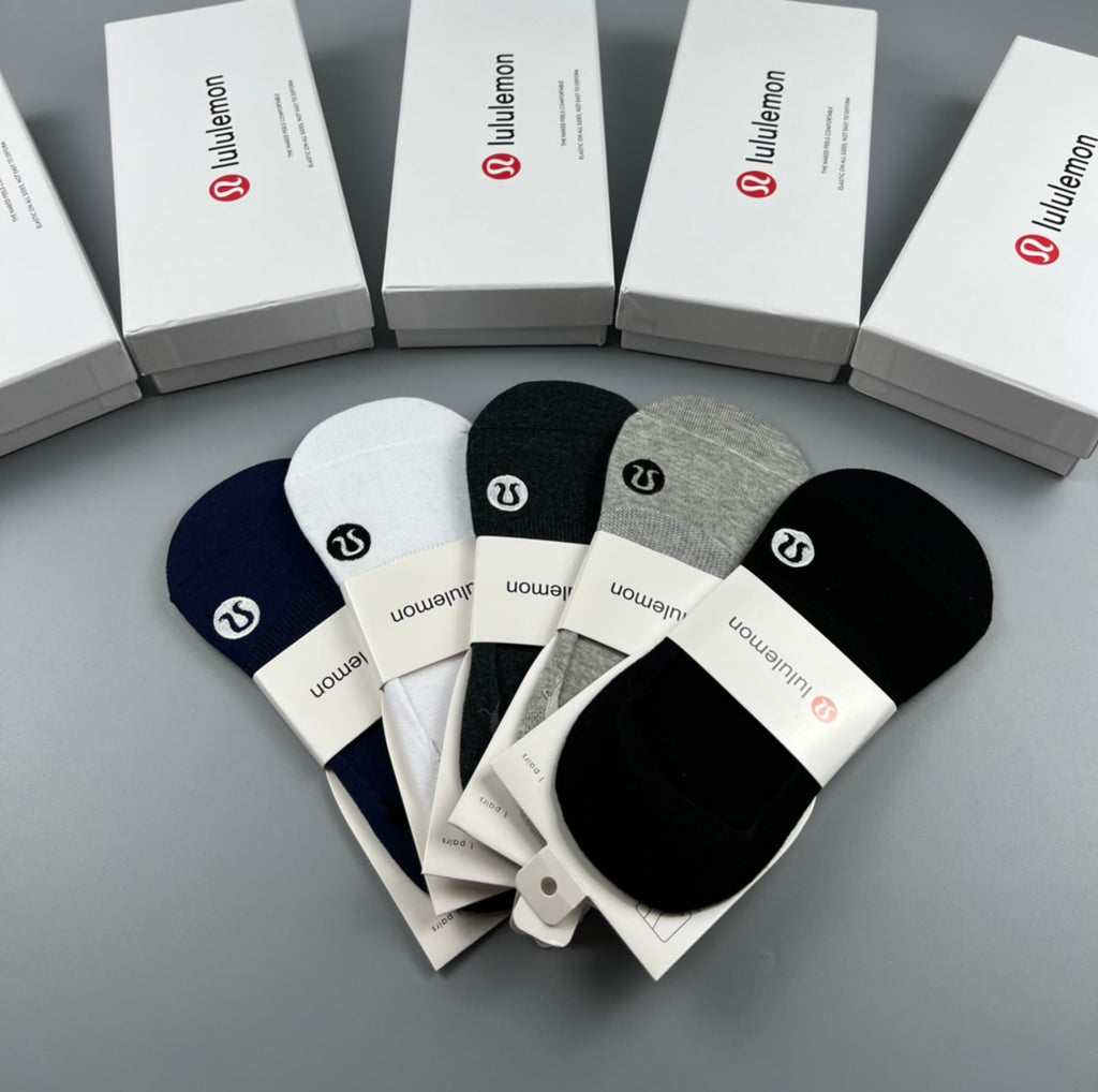 Lululemon Cotton No-Show Socks - 5-Pair Set
