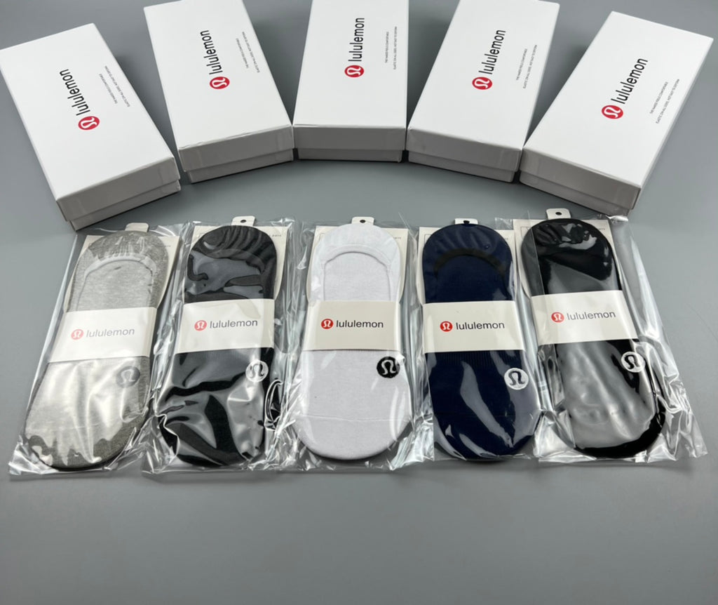 Lululemon Cotton No-Show Socks - 5-Pair Set