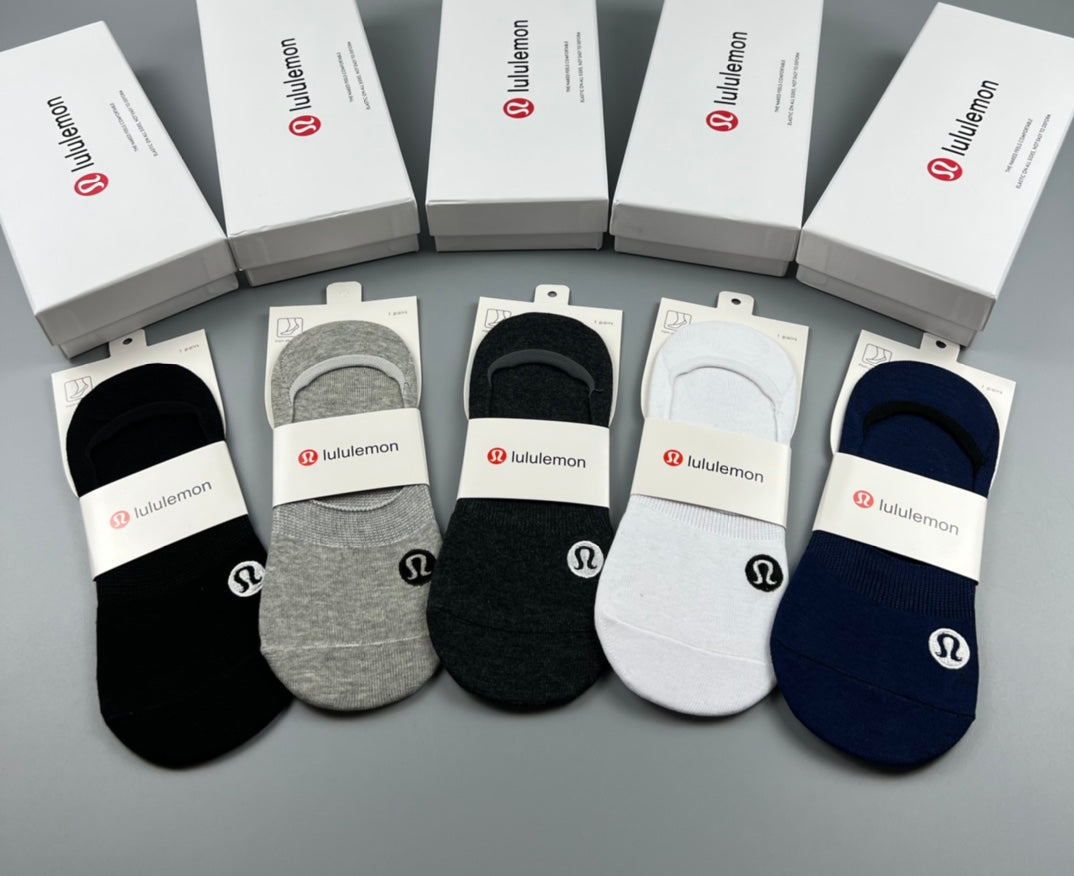 Lululemon Cotton No-Show Socks - 5-Pair Set