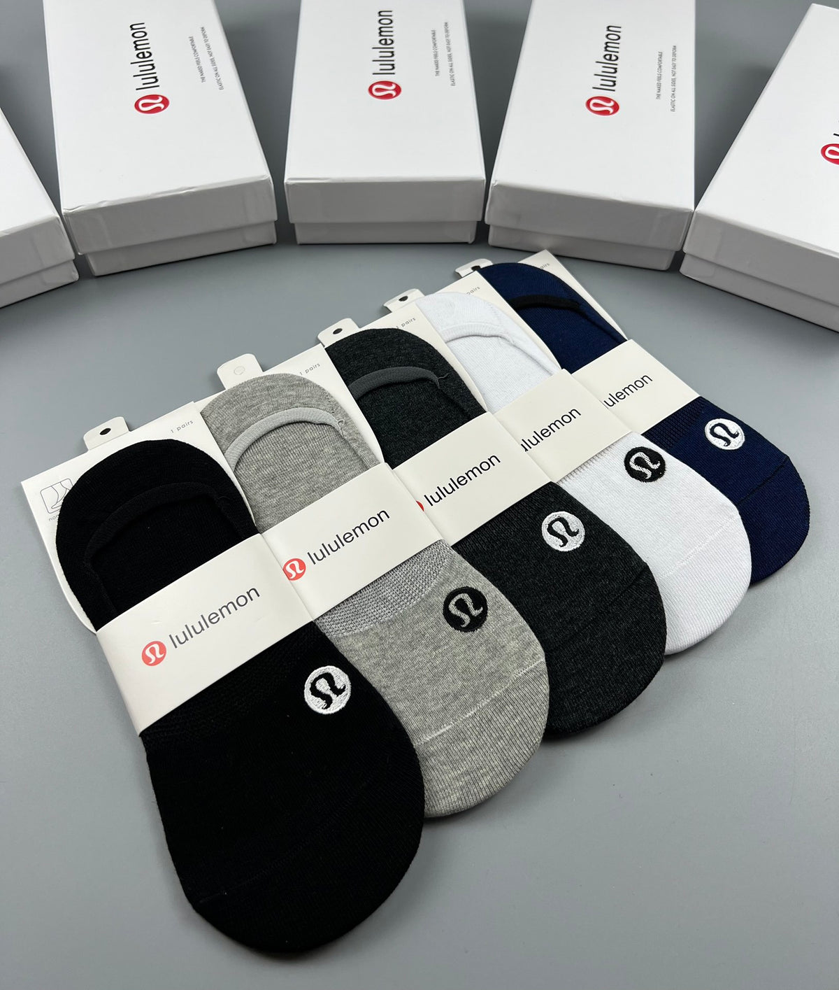 Lululemon Cotton No-Show Socks - 5-Pair Set