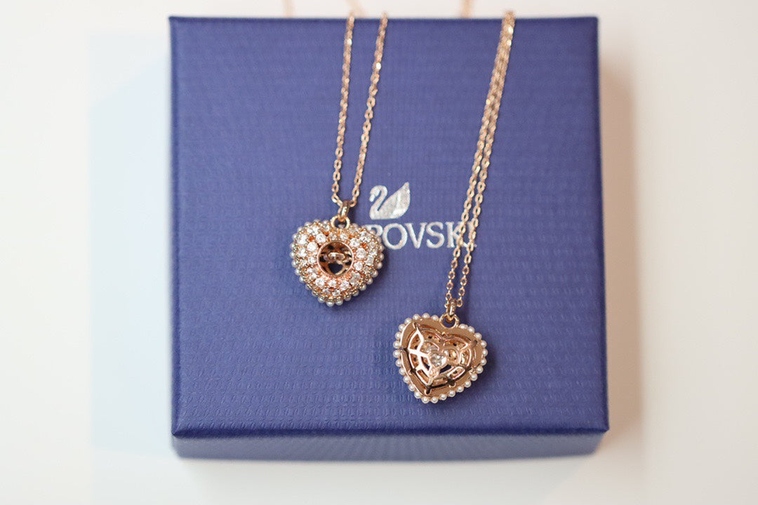Heart Collarbone Necklace in Rose-Gold-Tone main product view