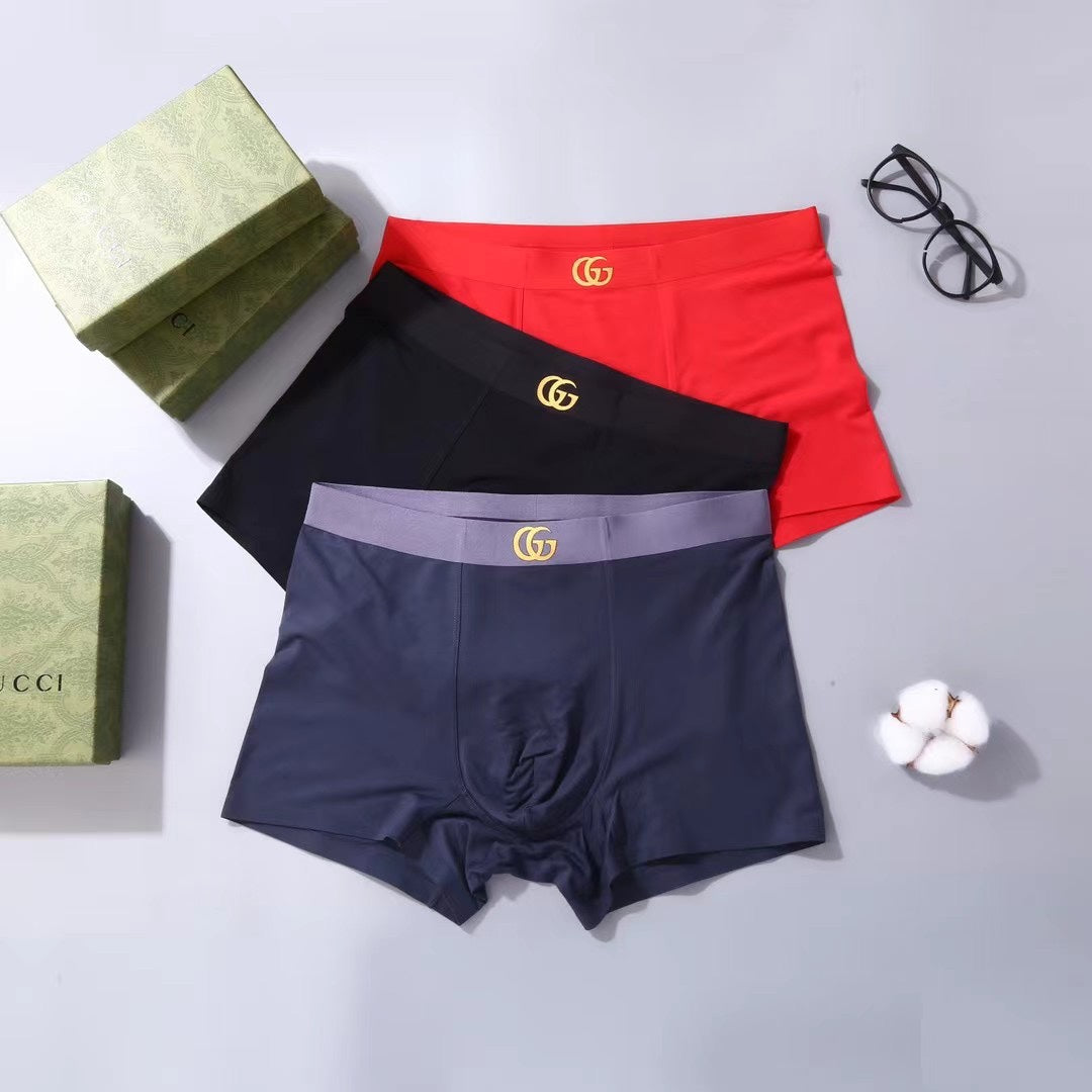 Gucci Small Gold-Tone Emblems Men's Boxer Briefs - 3-Piece Box