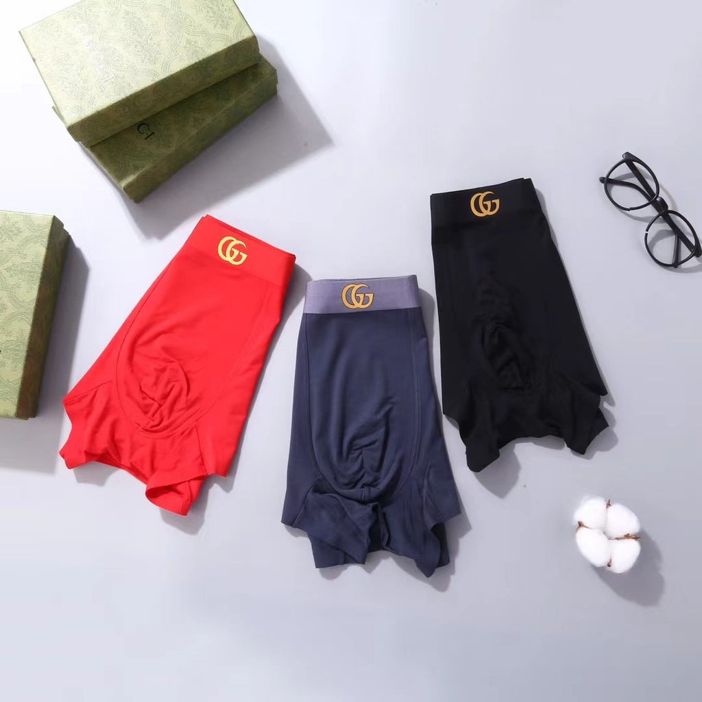 Gucci Small Gold-Tone Emblems Men's Boxer Briefs - 3-Piece Box