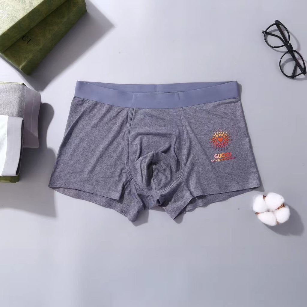Gucci Orange Sunburst-Style Graphics Men's Boxer Briefs - 3-Piece Box