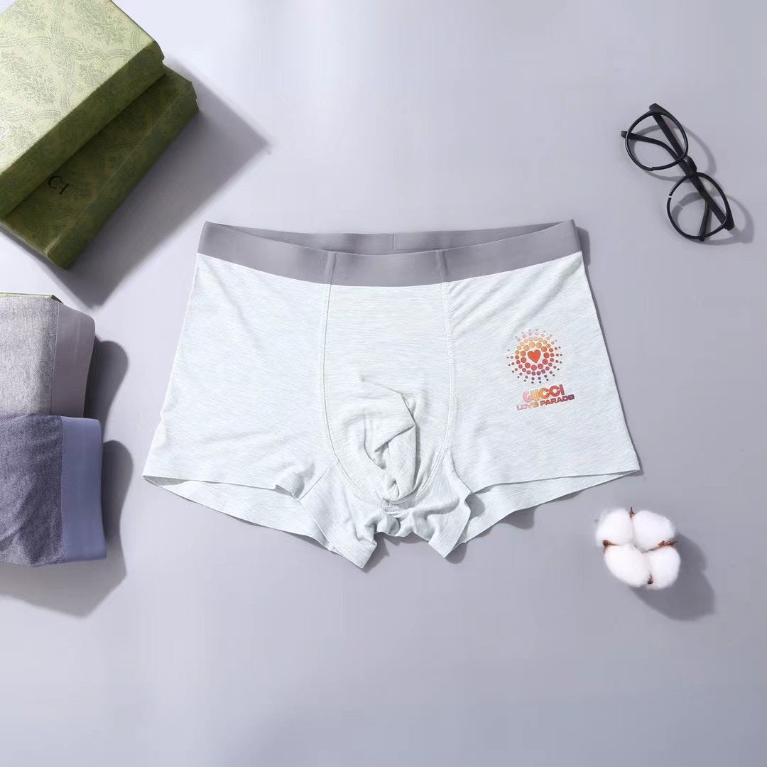 Gucci Orange Sunburst-Style Graphics Men's Boxer Briefs - 3-Piece Box