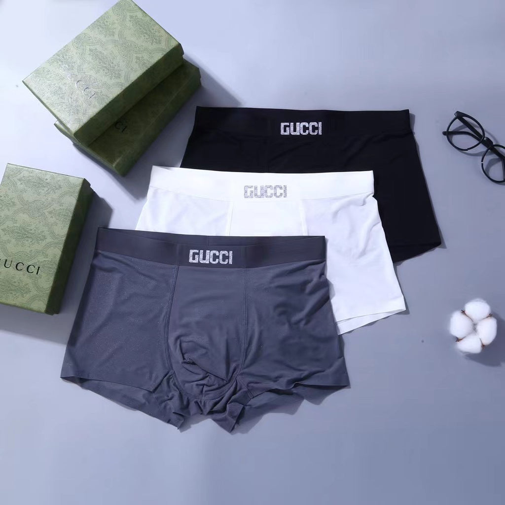 Gucci Nylon Blend Men's Boxer Briefs - 3-Piece Box