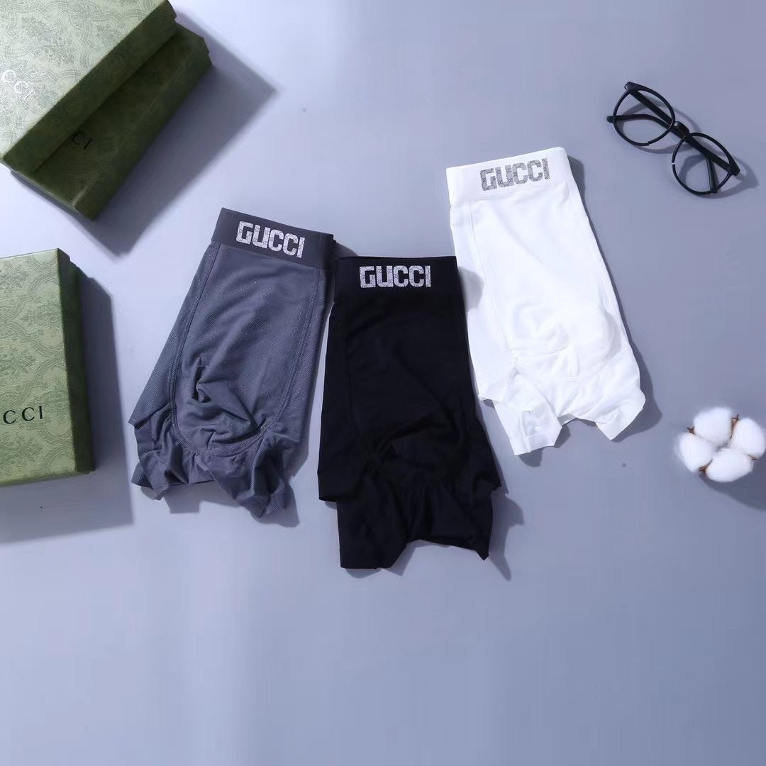 Gucci Tonal Waistband Details Men's Boxer Briefs - 3-Piece Box