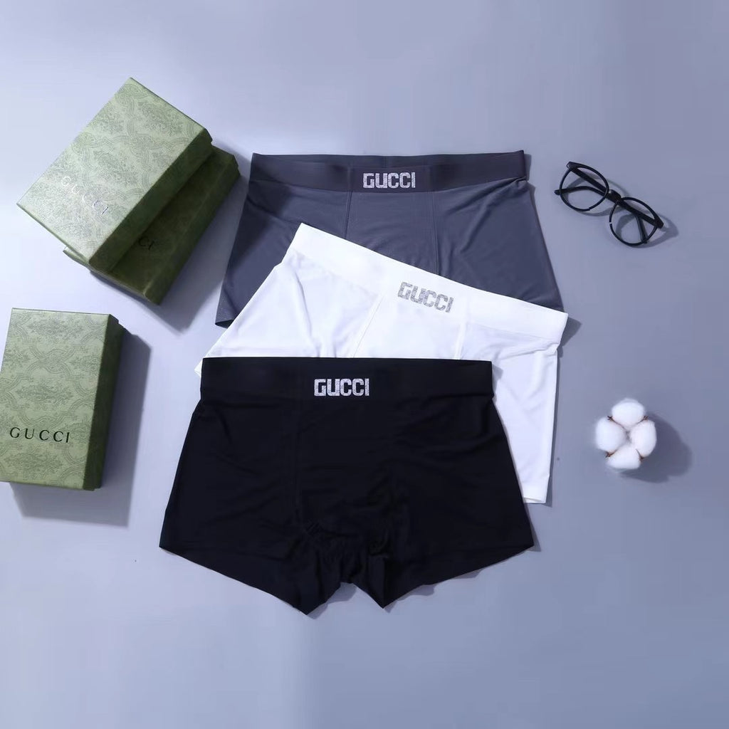 Gucci Nylon Blend Men's Boxer Briefs - 3-Piece Box