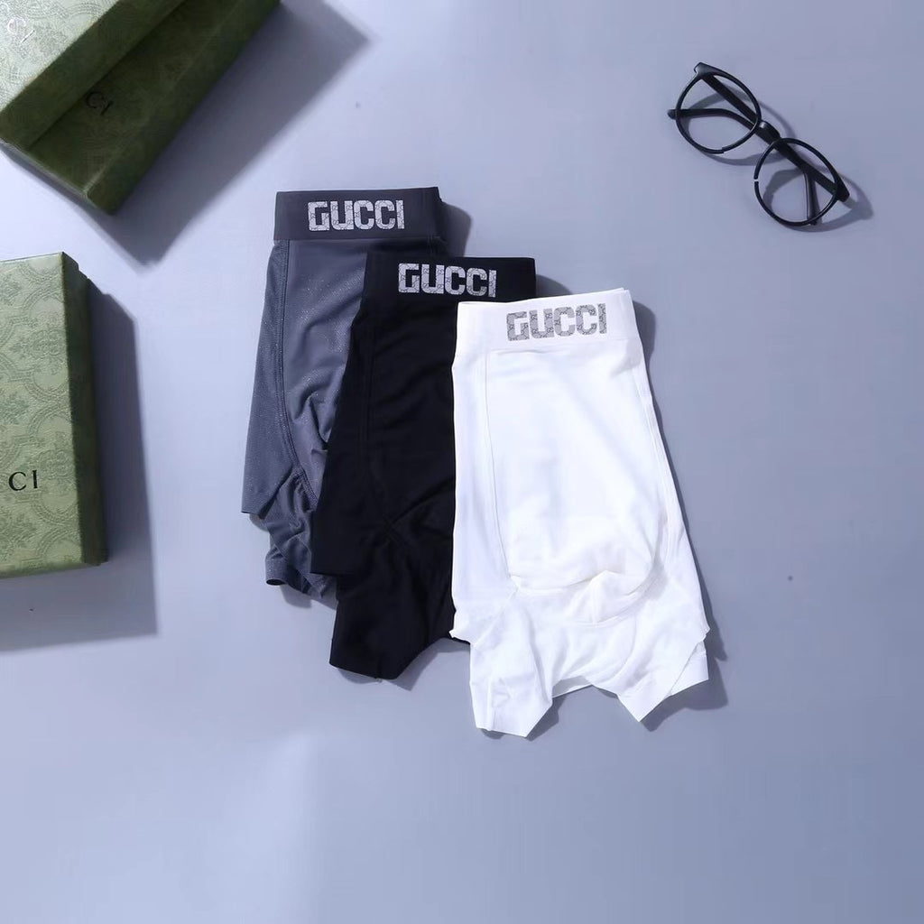 Gucci Tonal Waistband Details Men's Boxer Briefs - 3-Piece Box