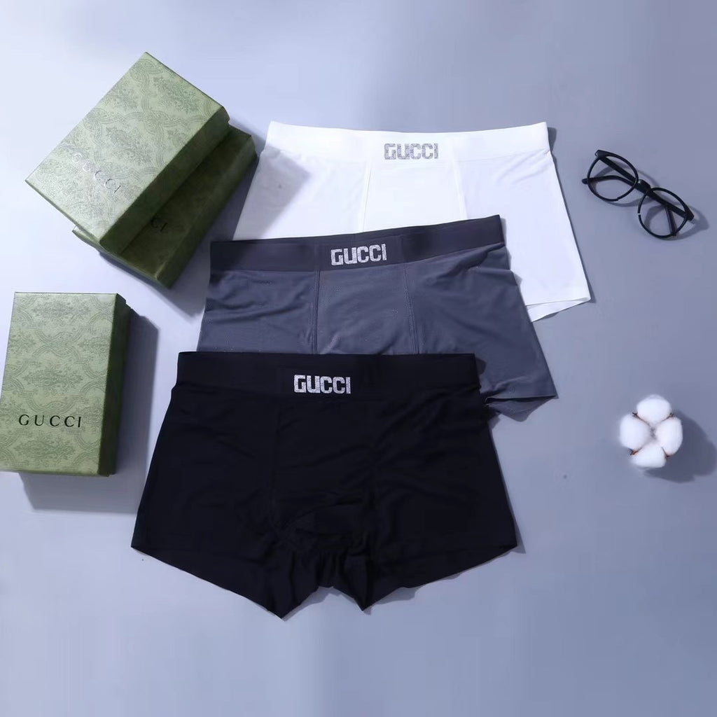 Gucci Nylon Blend Men's Boxer Briefs - 3-Piece Box