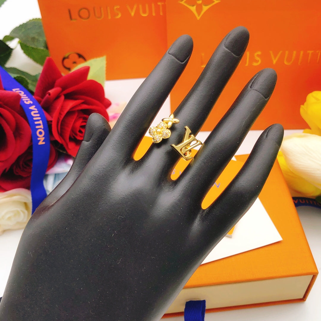Floral Statement Ring in Gold-Tone – Design 002 main product view