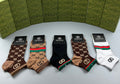Gucci Monogram-Style Patterns Crew Socks - 5-Pair Set