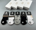 Versace Ankle Socks - Black, White and Grey 5-Pair Box