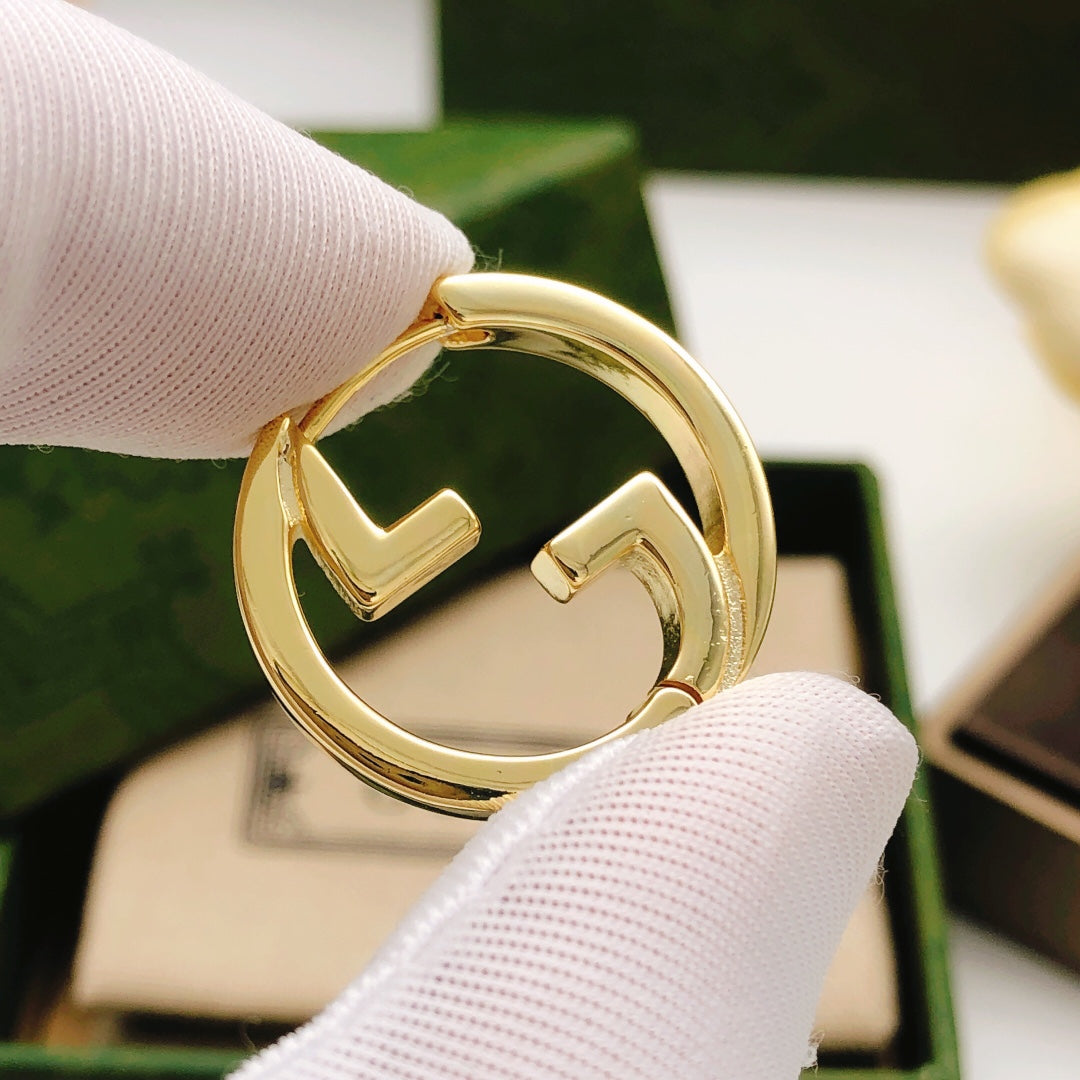 Geometric Emblem Jewelry Accessory in Gold-Tone – Design 004 front product view