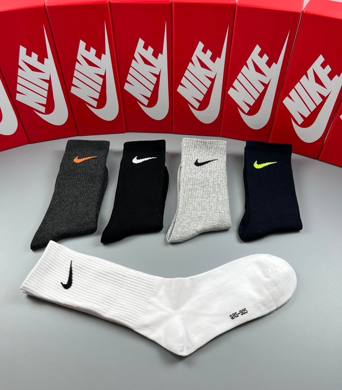Nike Mixed-Color Swoosh Crew Socks