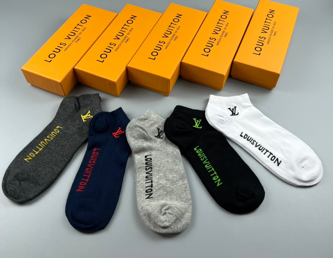 Louis Vuitton Colourful Wordmarks Ankle Socks