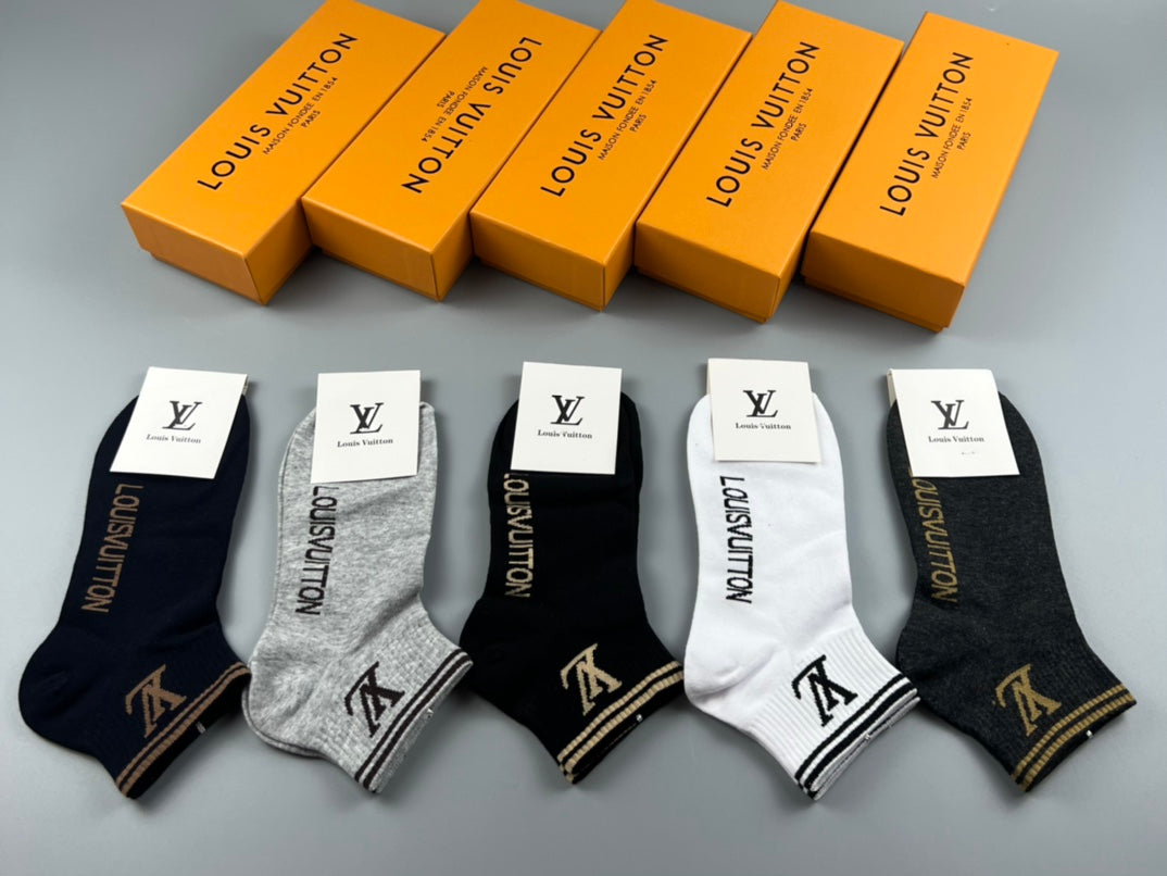 Louis Vuitton Small Contrast Initials Ankle Socks