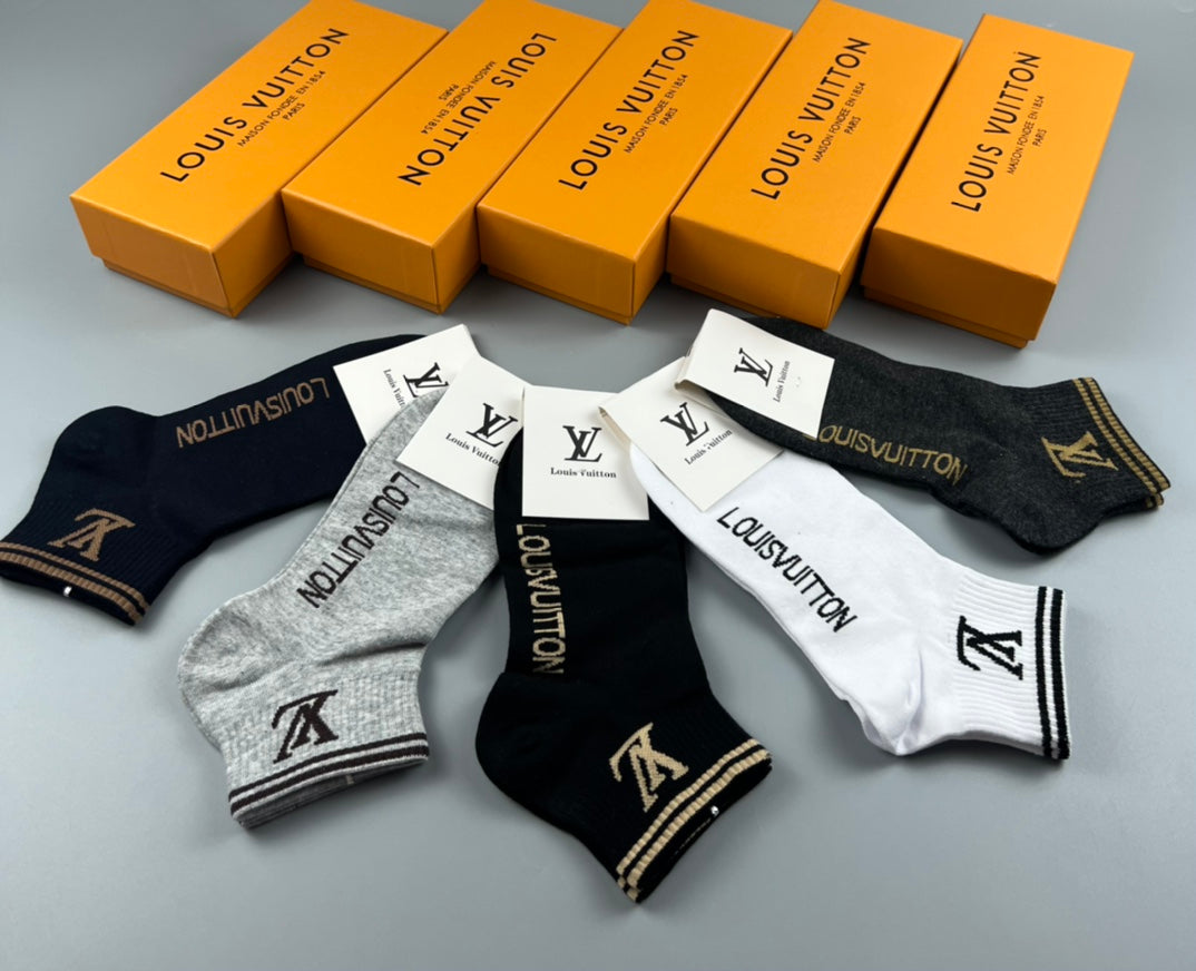 Louis Vuitton Short Socks - 5-Pair Pack