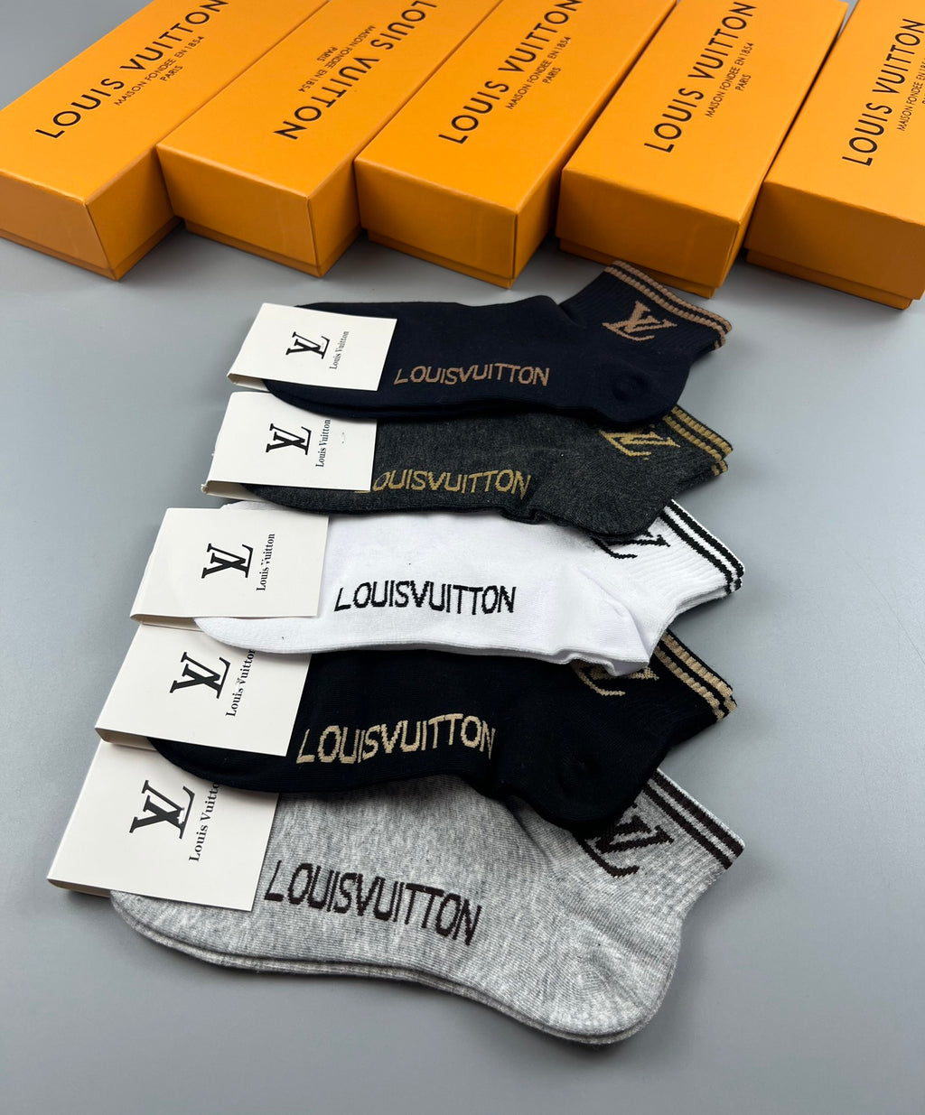 Louis Vuitton Small Contrast Initials Ankle Socks