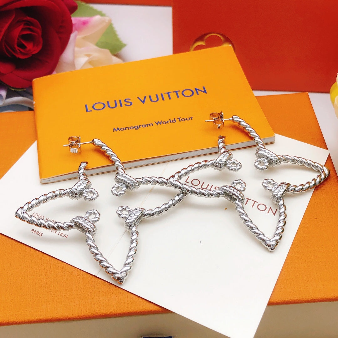 Twist Stud Earrings in Silver-Tone main product view