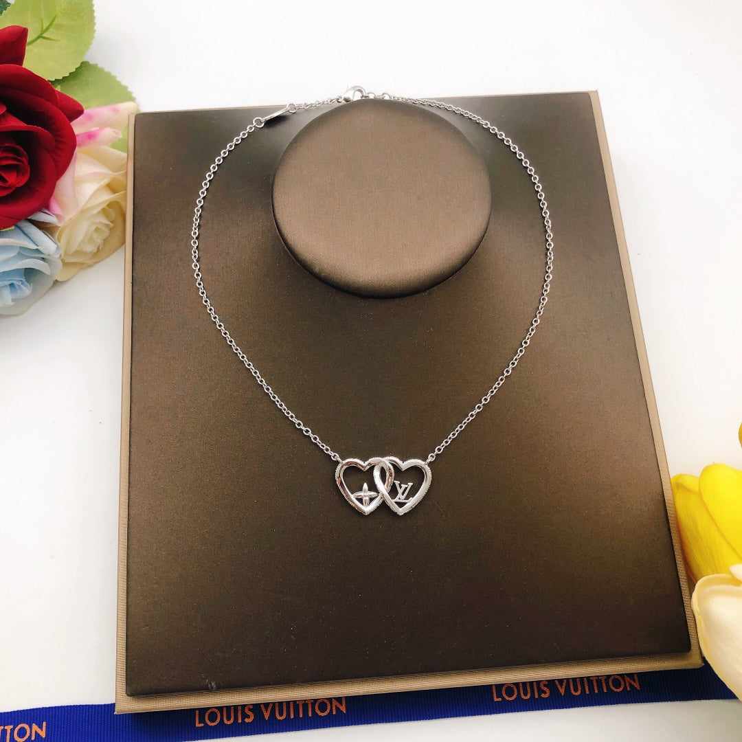Heart Pendant Necklace in Gold-Tone – Design 005 main product view