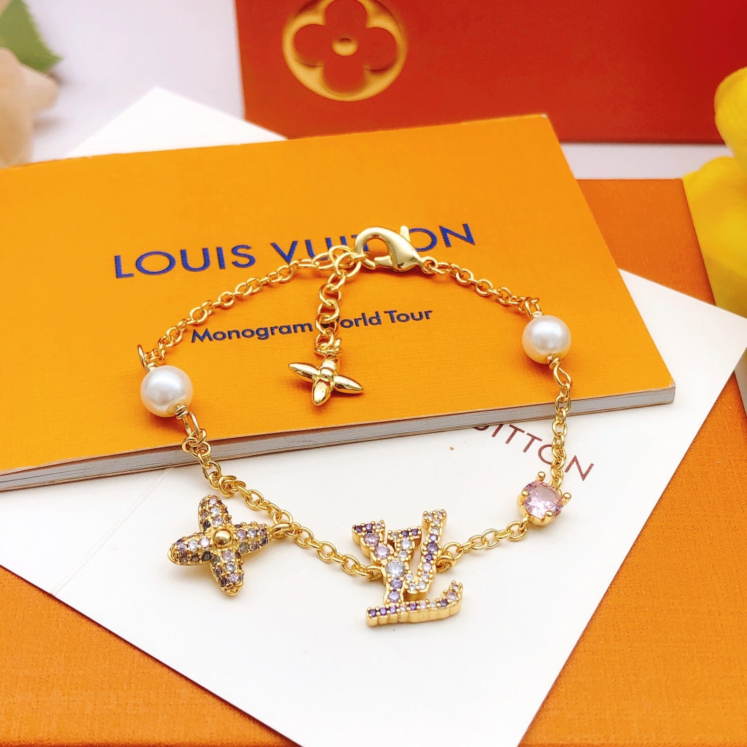 Geometric Emblem Bracelet in Gold-Tone – Design 020 main product view