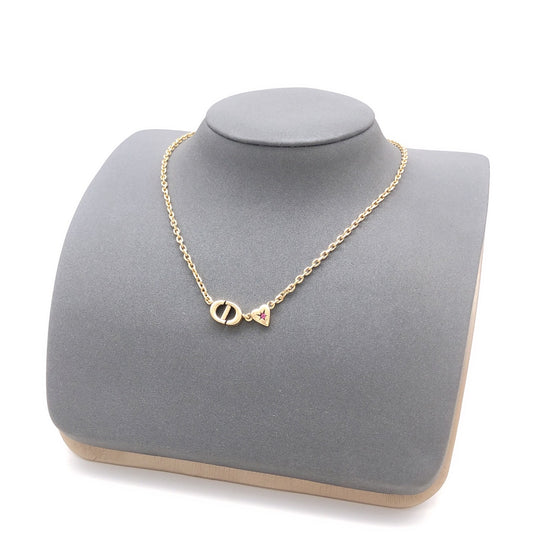 Heart Motif Pendant Necklace in Polished Metal-Tone – Design 012 main product view