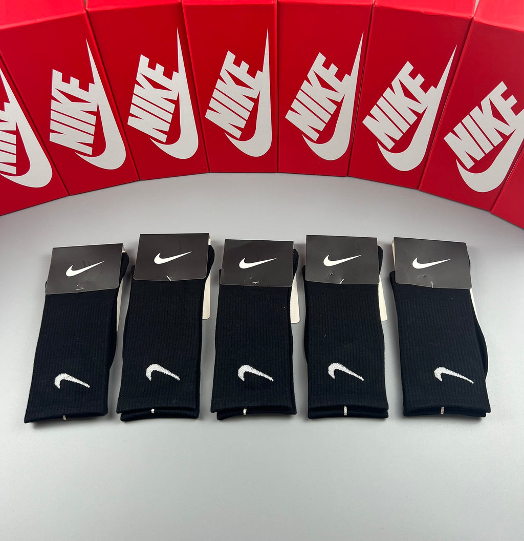 Nike Contrast Sport Logos Crew Socks - 5-Pair Set