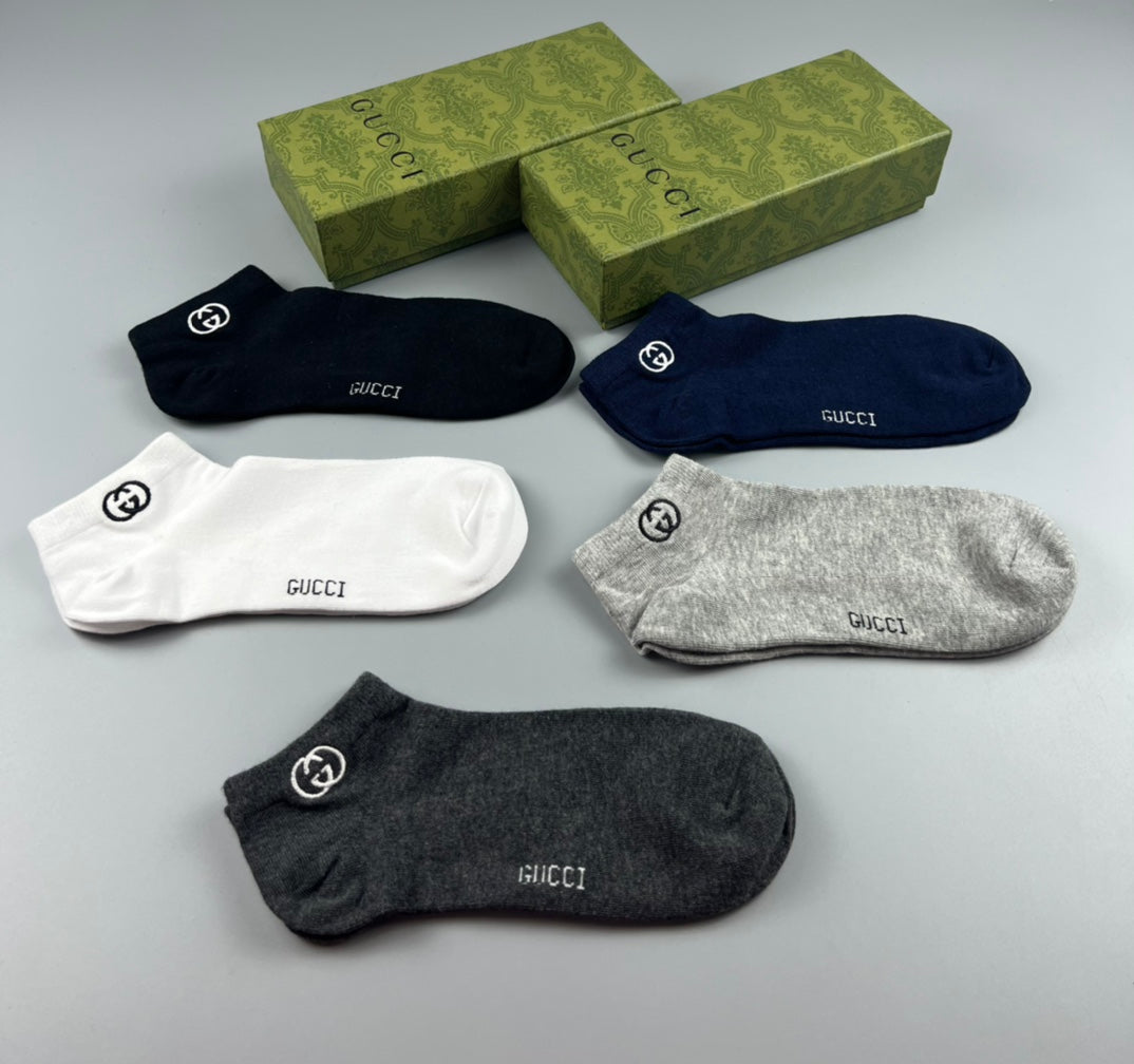 Gucci Cotton Crew Socks - 5-Pair Pack