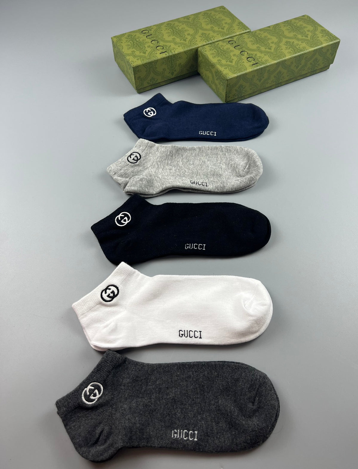 Gucci Cotton Crew Socks - 5-Pair Pack