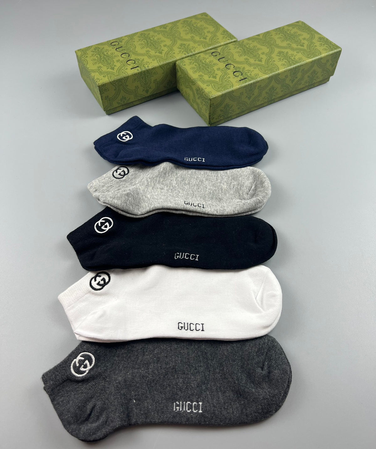 Gucci Cotton Crew Socks - 5-Pair Pack