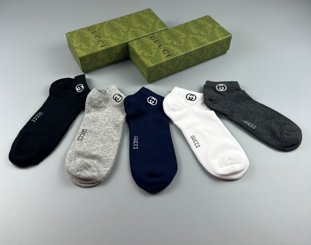 Gucci Cotton Crew Socks - 5-Pair Pack