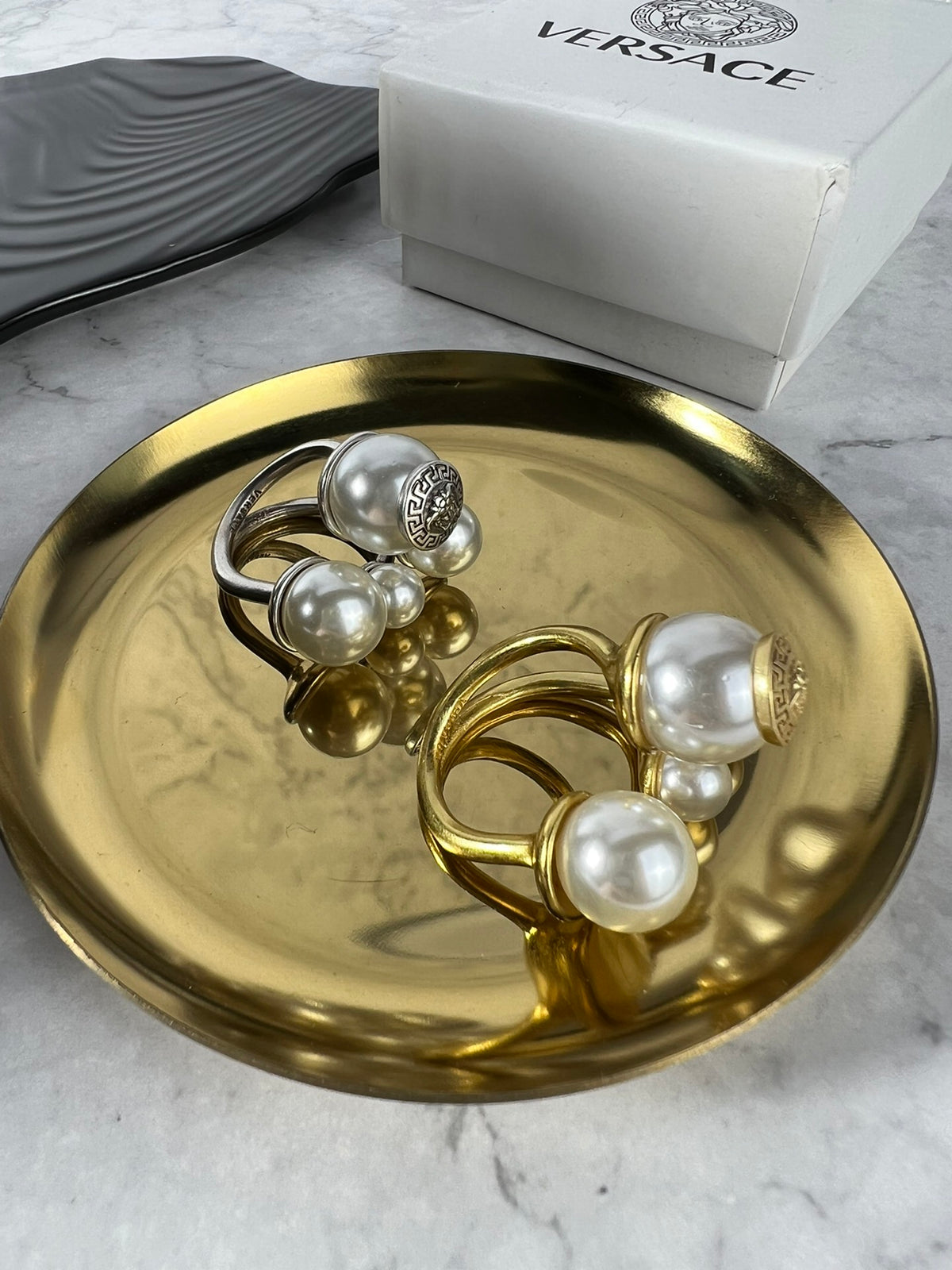 Statement Emblem Statement Ring in Polished Metal-Tone – Design 03 main product view