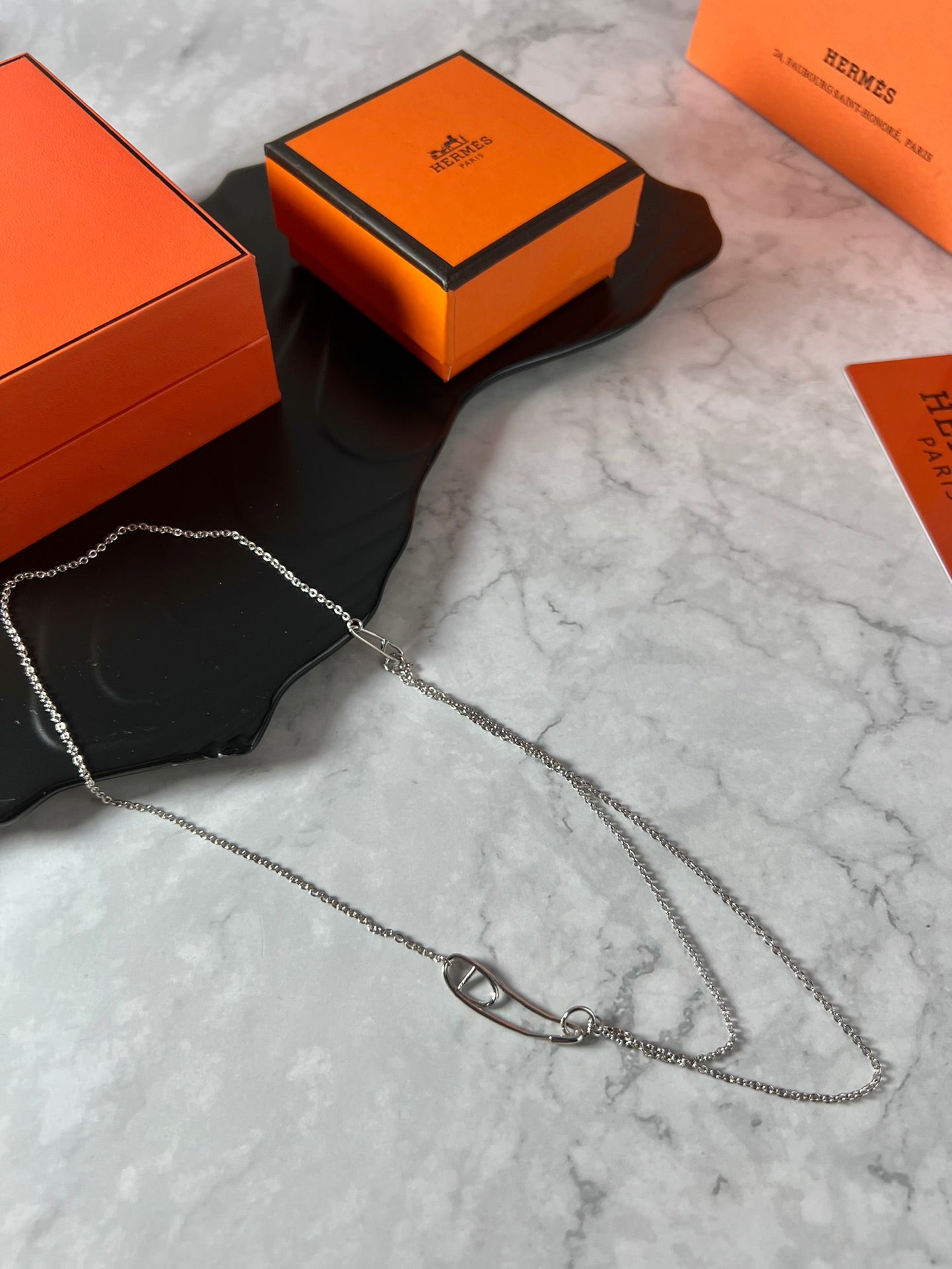 Horse Pendant Necklace in Polished Metal-Tone – Design 003 front product view