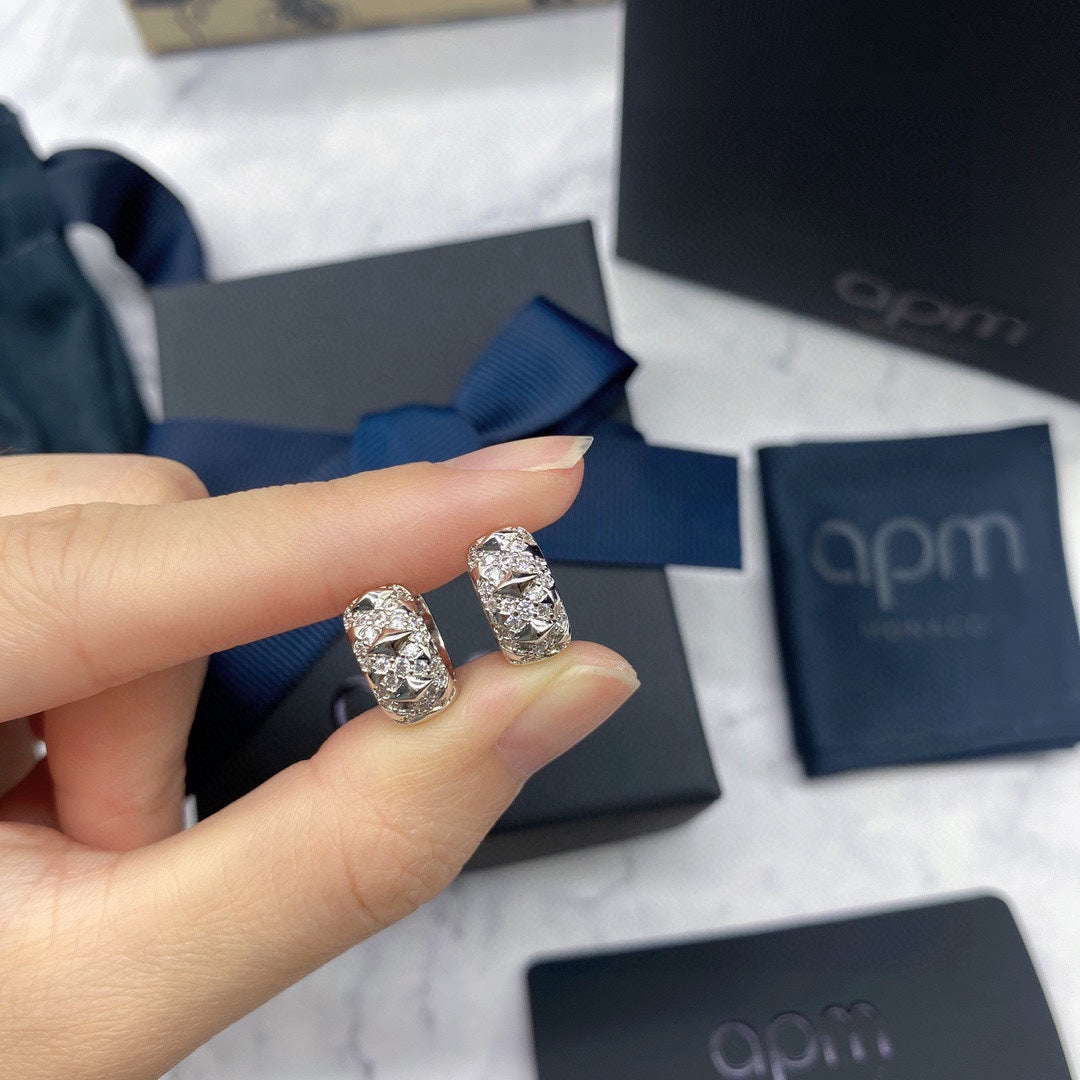 Spike Hoop Earrings in Silver-Tone close-up detail