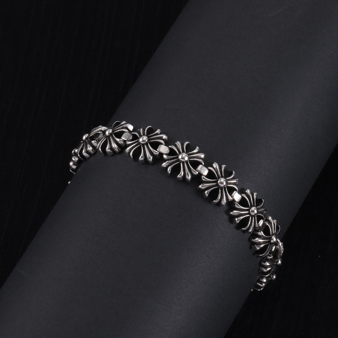 Signature Emblem Bracelet in Polished Metal-Tone – Design 012 main product view