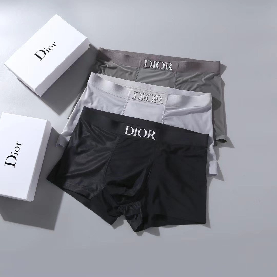 Dior Tonal Logo Waistbands Men's Boxer Briefs - 3-Piece Box