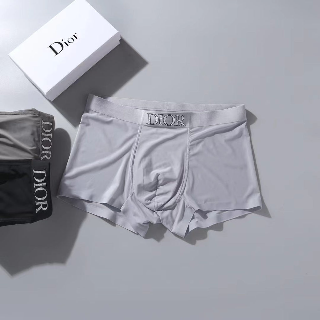 Dior Tonal Logo Waistbands Men's Boxer Briefs - 3-Piece Box