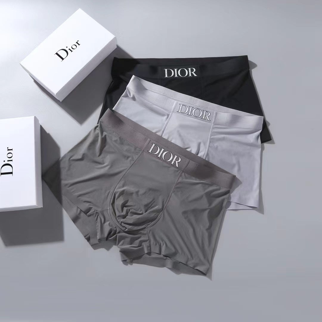 Dior Tonal Logo Waistbands Men's Boxer Briefs - 3-Piece Box