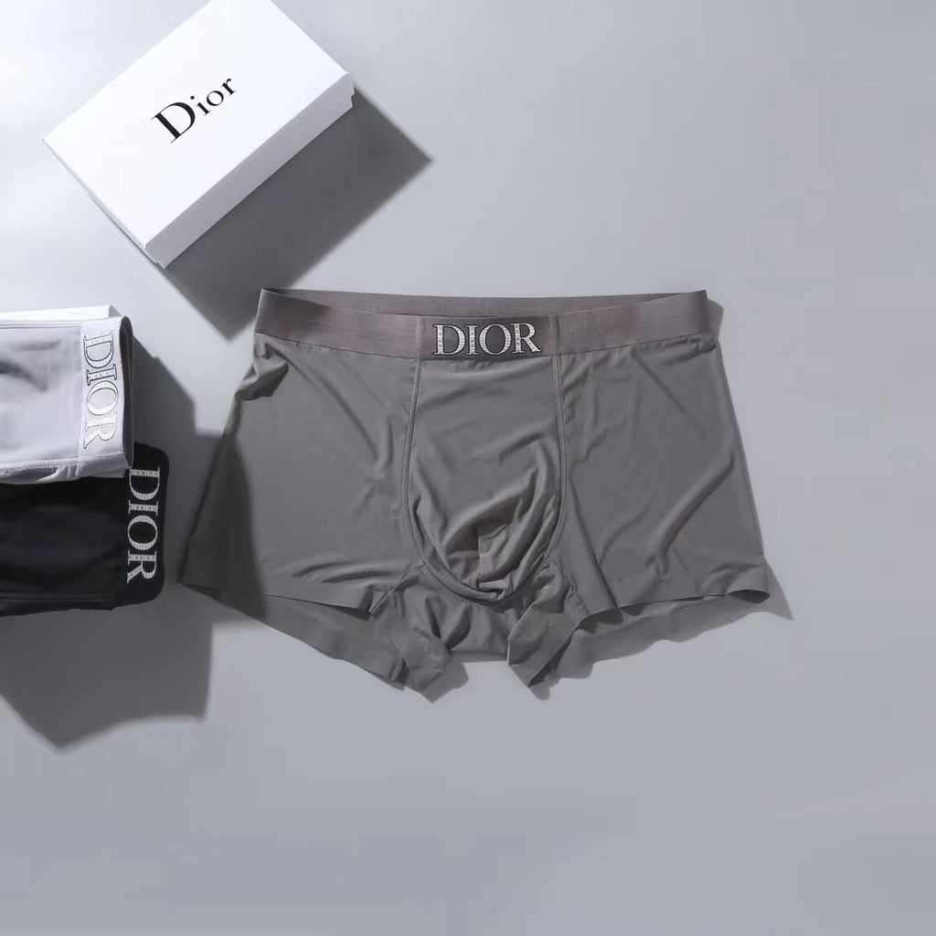 Dior Tonal Logo Waistbands Men's Boxer Briefs - 3-Piece Box